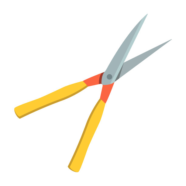 花园剪刀图标矢量插图设计图片下载