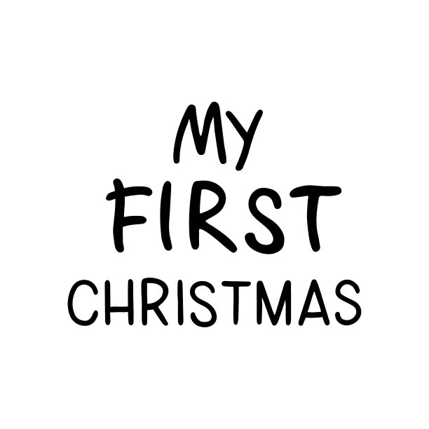 手绘圣诞字。图片下载