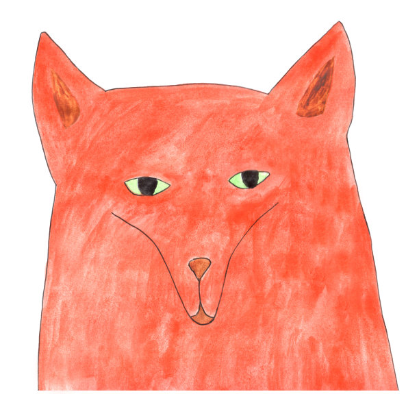 狐狸的动物。野生动物。水彩。美丽的设计说明。艺术抽象背景色彩鲜艳。手绘图片下载