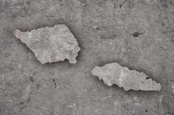 萨摩亚地图风化混凝土图片下载