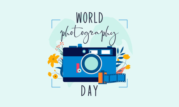 平面设计世界摄影日标志图片下载