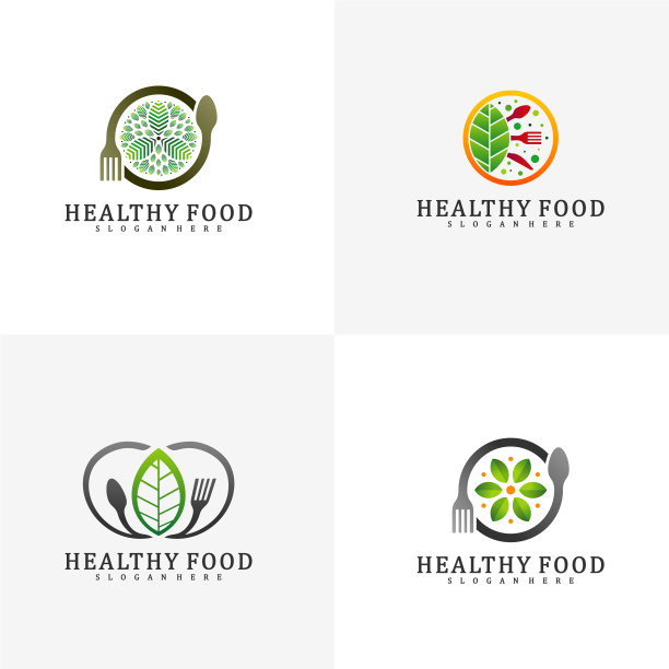 设置健康食品标识设计食品模板图片下载