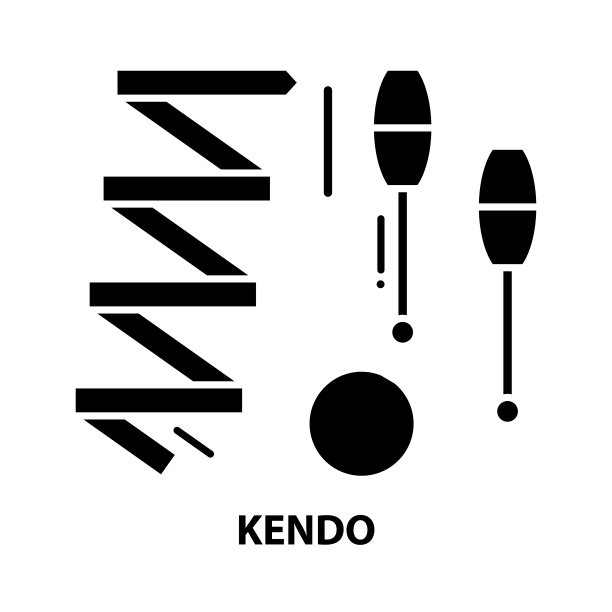 剑道图标，黑色矢量符号与可编辑的笔触，概念插图图片下载