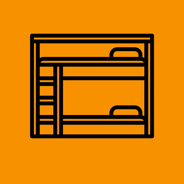 细线风格的基本家具图标图片下载