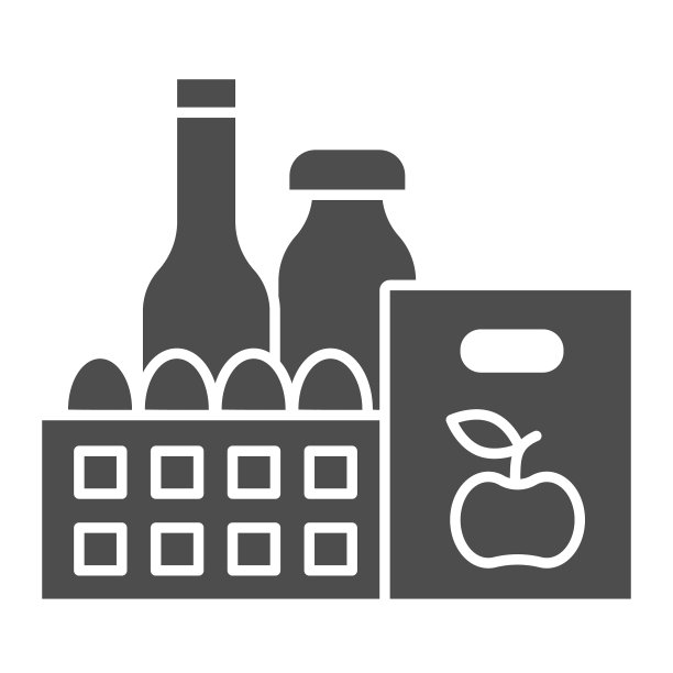 产品固体图标杂货购物概念图片下载