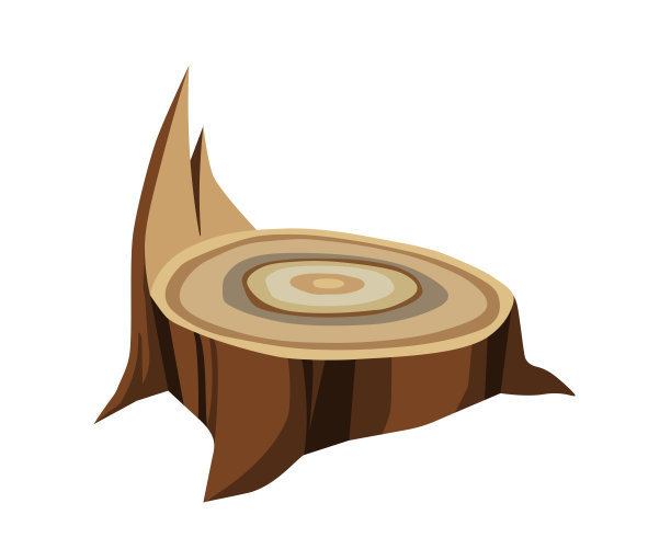 一个棕色的木桩，是伐木业的象征图片下载