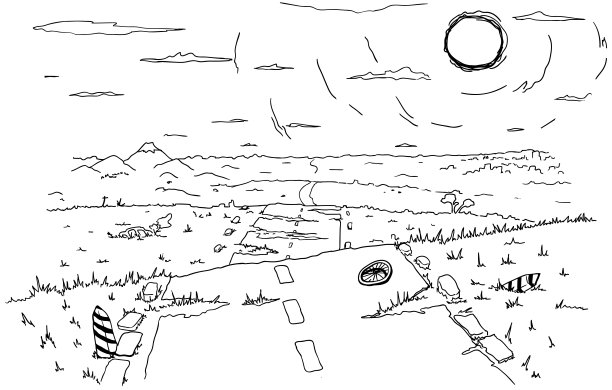 旧路地平线画图片下载