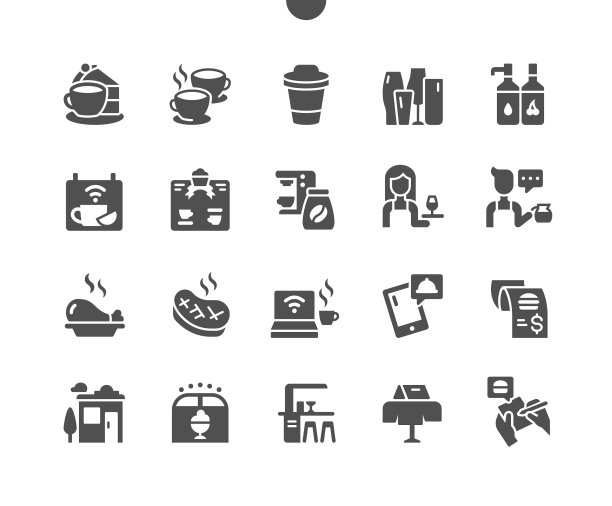 精心制作的咖啡馆像素完美图片下载