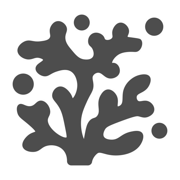 珊瑚固体图标海洋和水下的概念图片下载