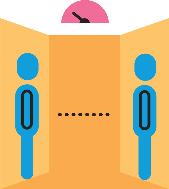 人的距离社会在电梯平风格的图标图片下载