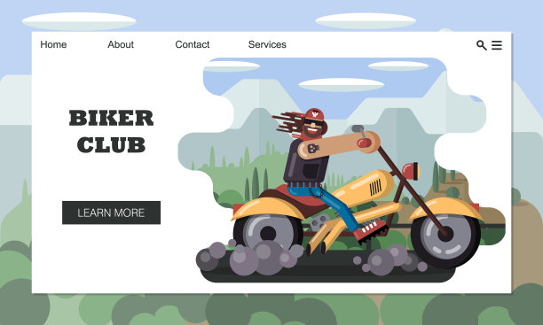 网站模板摩托车俱乐部为摇滚图片下载