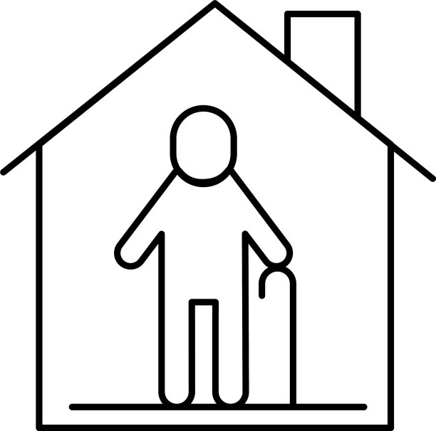 居家老人呆在家里行风格图片下载