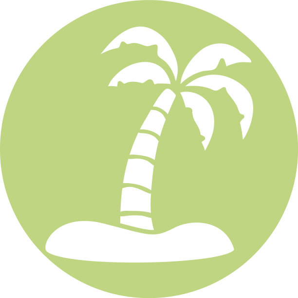 树棕榈树夏季街区风格的图标图片下载