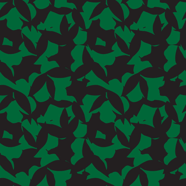 绿色热带植物叶无缝图案图片下载