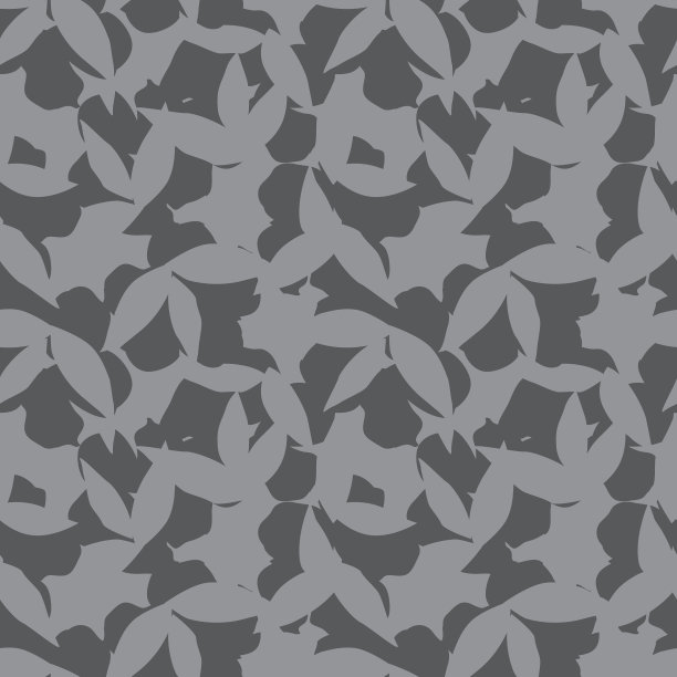 灰色热带植物叶无缝图案图片下载