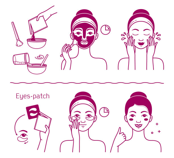 面部皮肤美设孤立女人图片下载