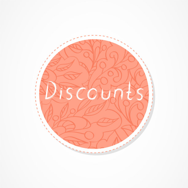 折扣题字装饰圆图片下载