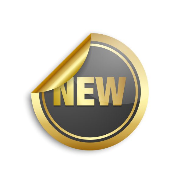 白色背景上的新贴纸图片下载