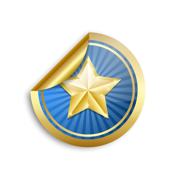 金星贴纸白色背景图片下载