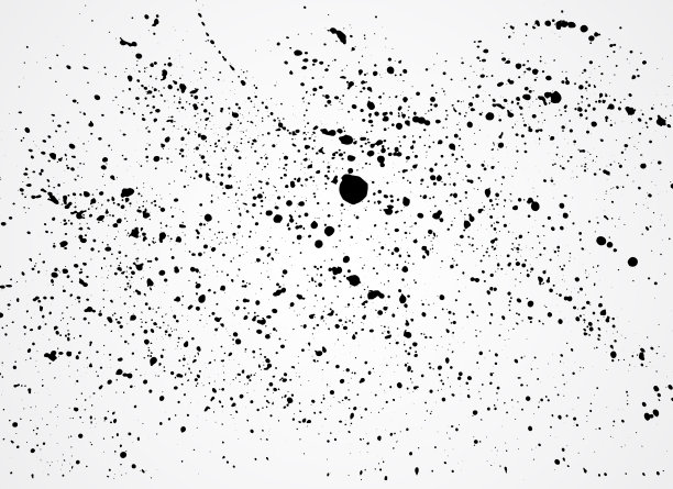 垃圾黑色纹理与水彩斑点图片下载