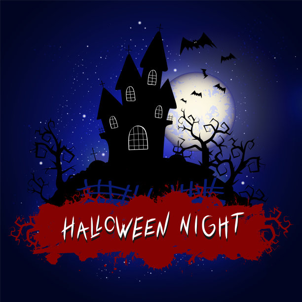 邪恶城堡的万圣节图片下载