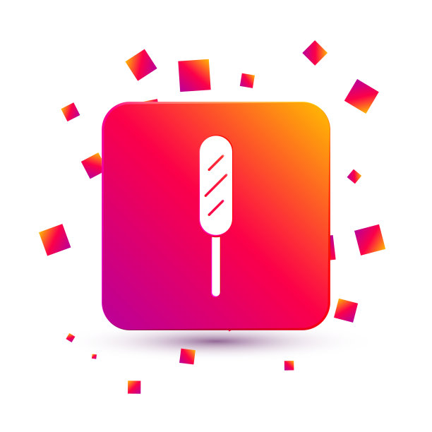 白色玉米狗图标孤立在白色背景图片下载