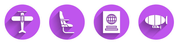 设置飞机飞机座位护照和飞艇图片下载