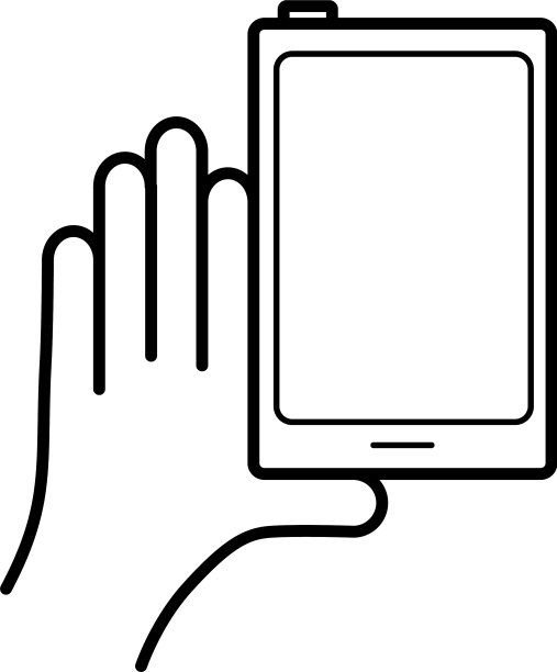 手用智能手机设备线条样式图标图片下载