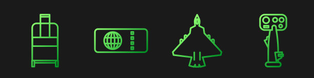 定线喷气机和战斗机旅行箱机票图片下载