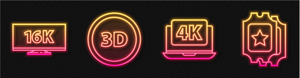 配备16k 4k电视屏幕的笔记本电脑图片下载