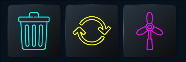 设线垃圾桶、风力发电机和刷新图片下载