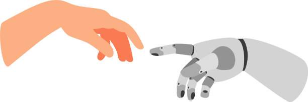 机器人和人的手臂图片下载