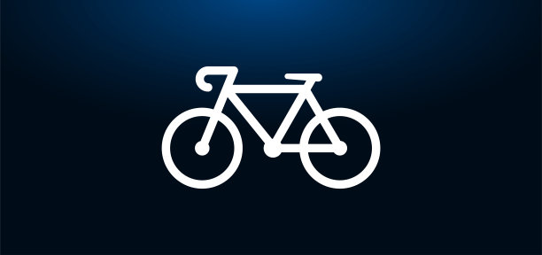 自行车图标水晶蓝色旗帜的背景图片下载