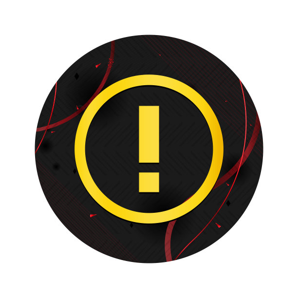 感叹号图标优雅的黑色圆形按钮图片下载