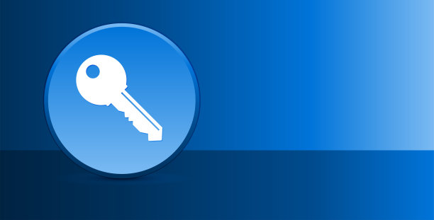 关键图标玻璃现代蓝色按钮抽象背景图片下载