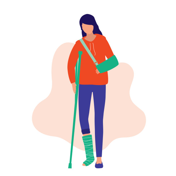 女人身体伤害。医疗事故概念。矢量平面卡通插图。图片下载