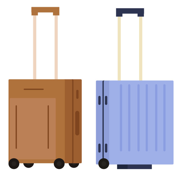 采购产品行李或行李，轮子上的手提箱，旅游图片下载