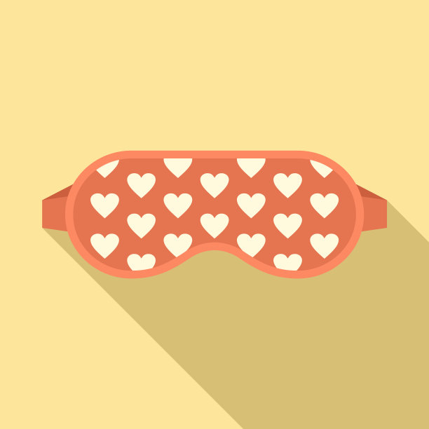 睡前睡眠面膜图标平坦风格图片下载