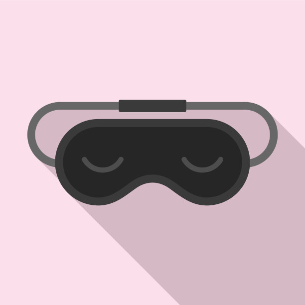 睡眠睡眠面膜图标扁平化风格图片下载