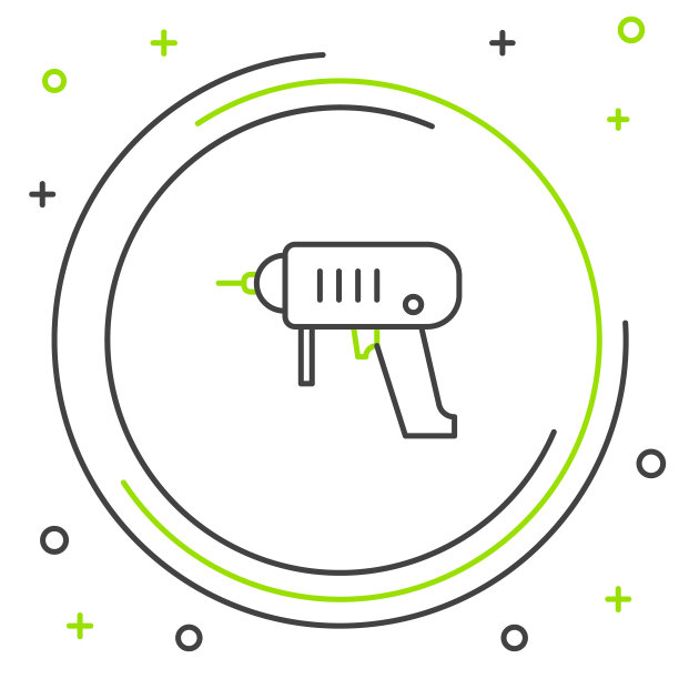 电钻图标隔离在白色背景上。修复工具。色彩斑斓的轮廓的概念。向量图片下载