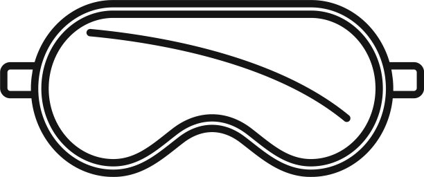 舒适睡眠面膜图标轮廓风格图片下载