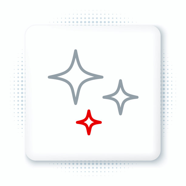 直线坠落的星星图标孤立在白色的背景。流星带着星迹。流星体，陨石，彗星，小行星，星象。色彩斑斓的轮廓的概念。向量图片下载