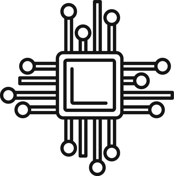 智能处理器图标轮廓样式图片下载