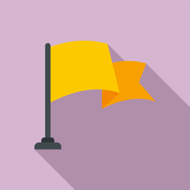 电子游戏旗帜图标的平面风格图片下载