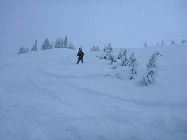 滑雪者在度假胜地图片下载