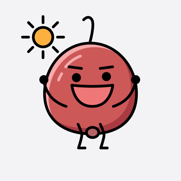 可爱的朴树果吉祥物人物图片下载