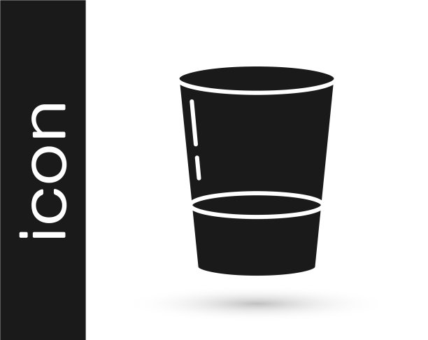 灰色玻璃与水图标隔离在白色图片下载