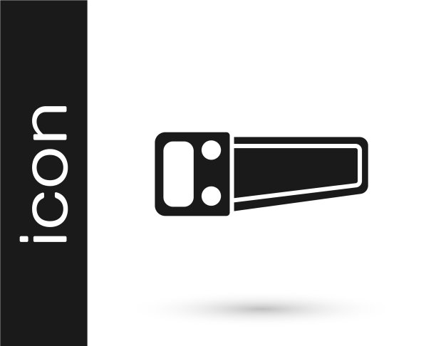 灰色手锯图标孤立在白色背景图片下载