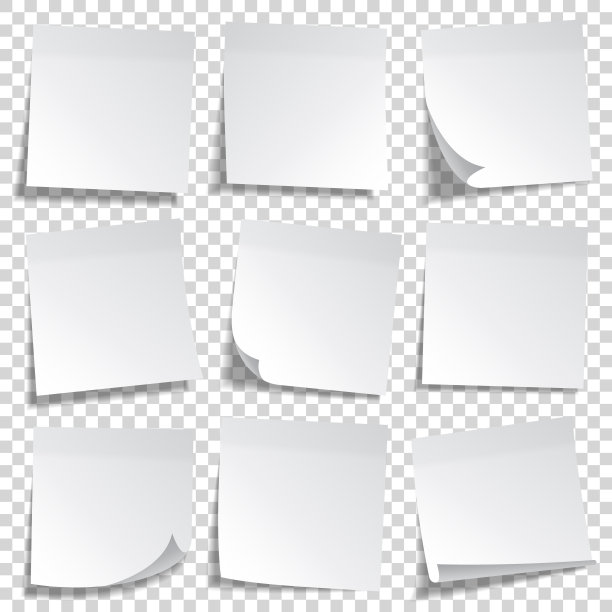 现实的便利贴。白皮书。消息在信纸上。提醒。Eps10向量图片下载