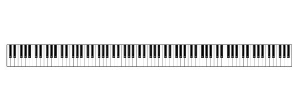 逼真的钢琴键。乐器键盘。矢量图图片下载